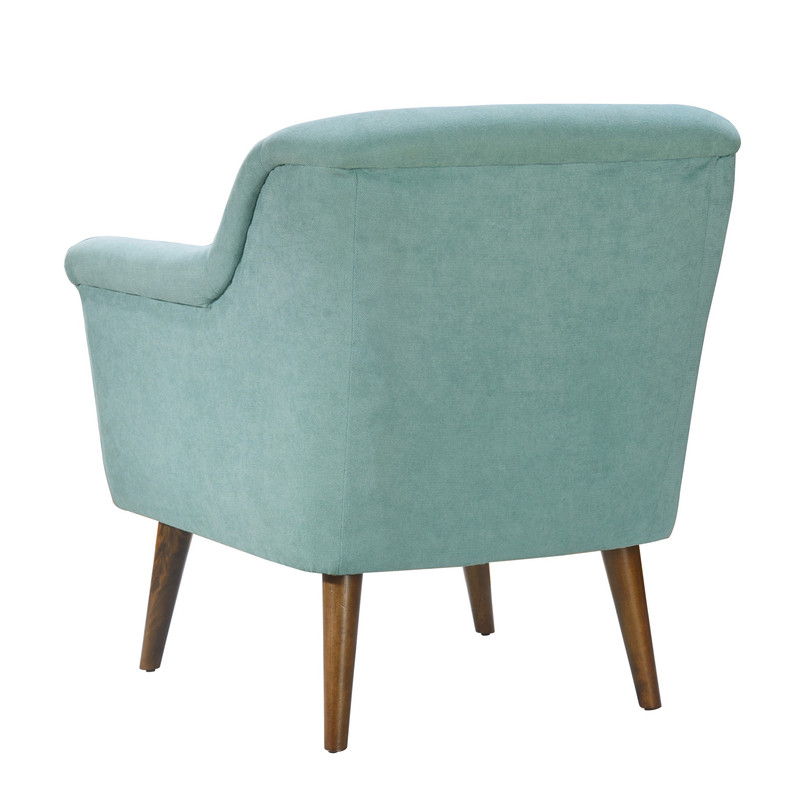 Shelby Woven Fabric and Mid Century Armchair