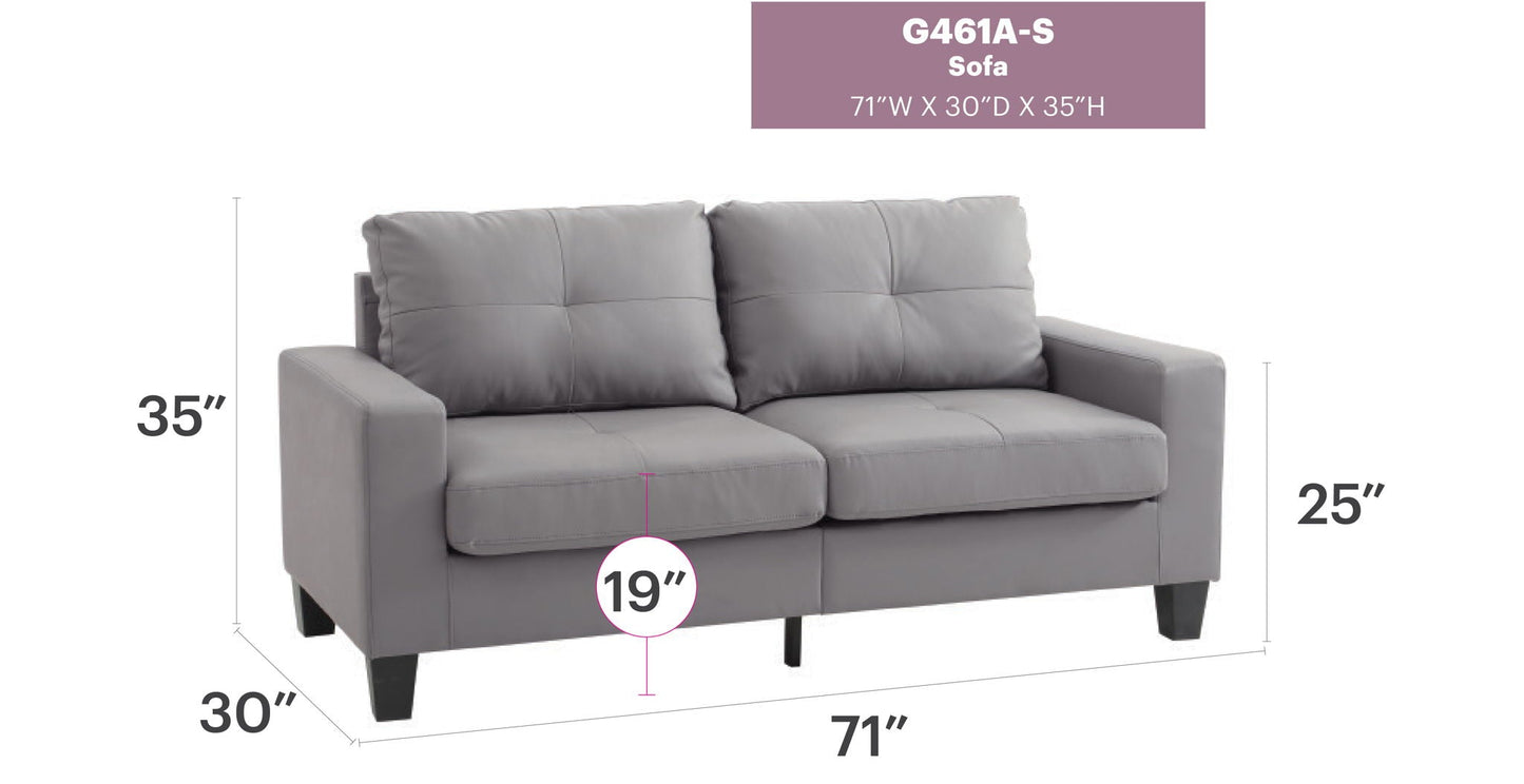 Modern Gray Sofa for Apartments and Dorms