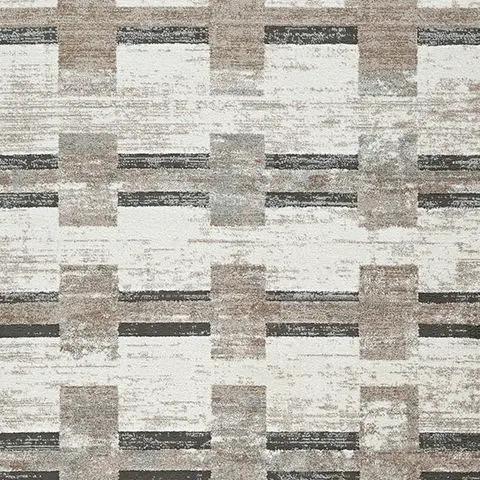 Alstone rug with neutral geometric pattern in beige tan and brown by Unique Piece Furniture on Tampa Home & Garden Store