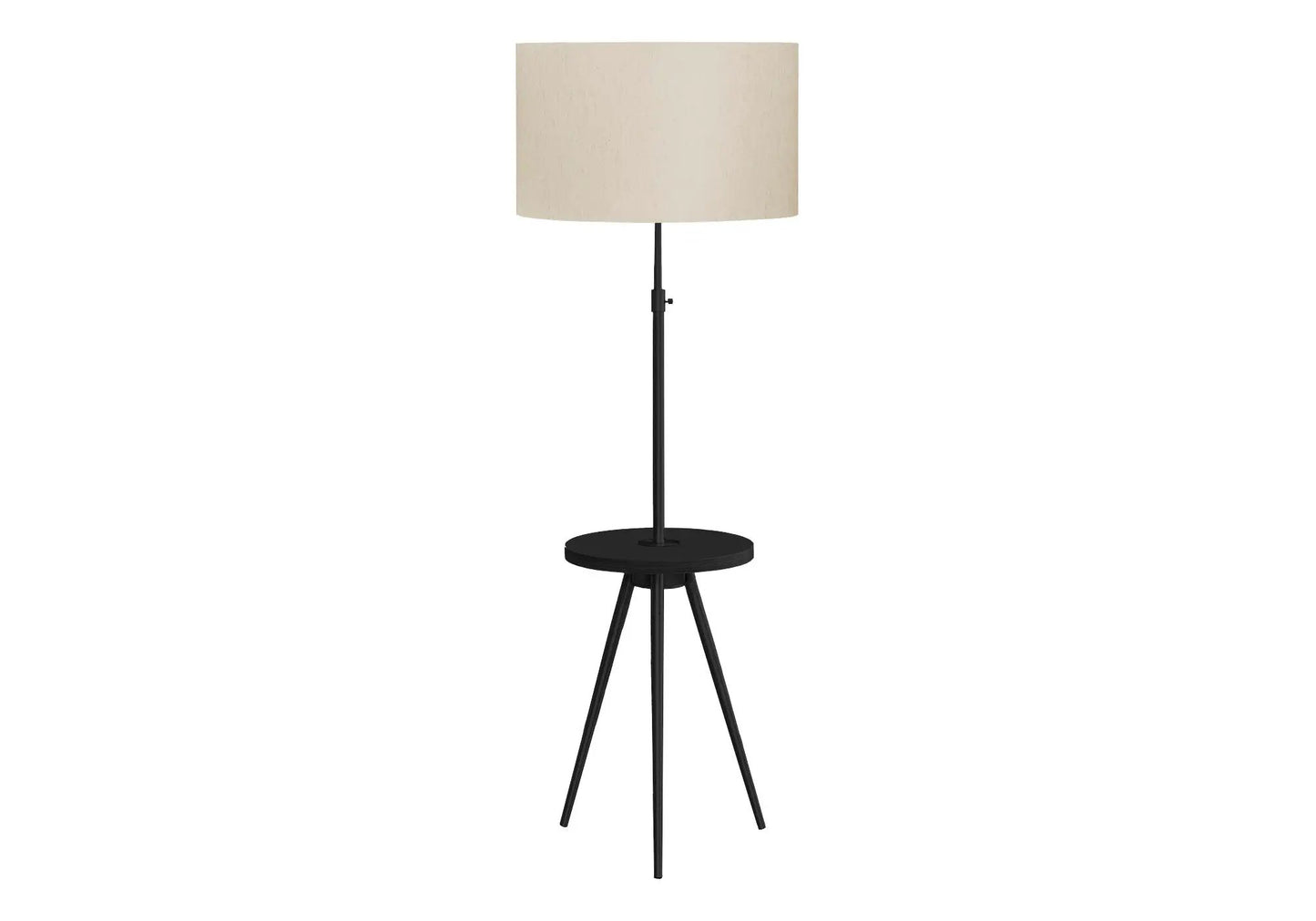 Floor lamp lighting black metal tripod lamp with beige shade by Unique Piece Furniture on Tampa Home & Garden Store