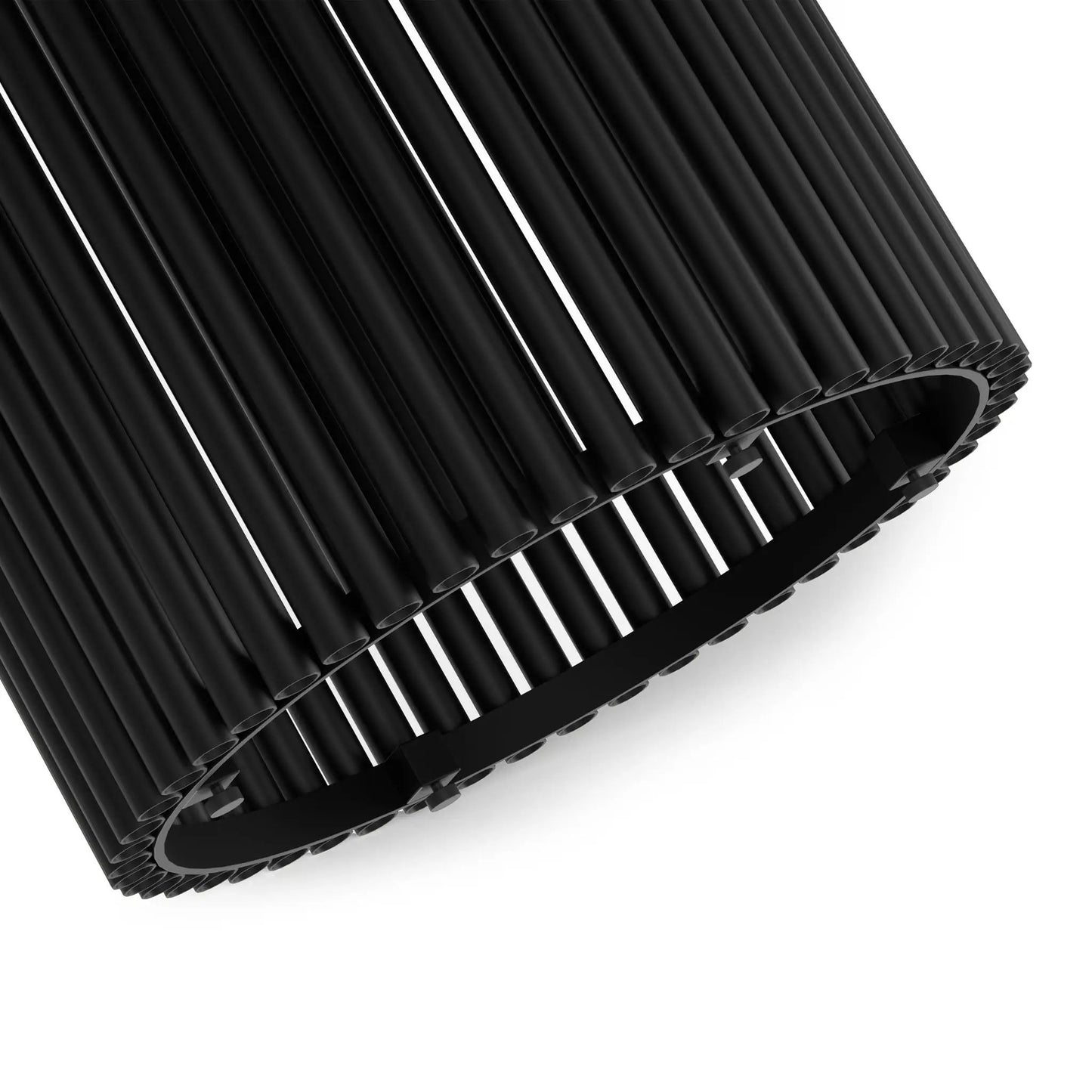 Demy Handcrafted metal accent table black with curved ribbed frame Unique Piece Furniture on Tampa Home & Garden Store