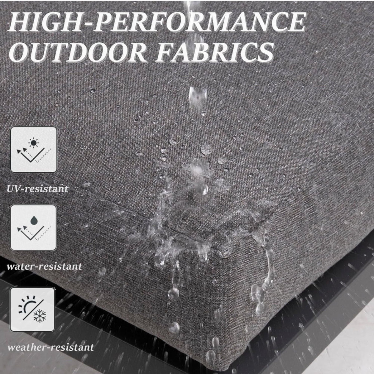 All Weather Outdoor Loveseat and Thick Cushions