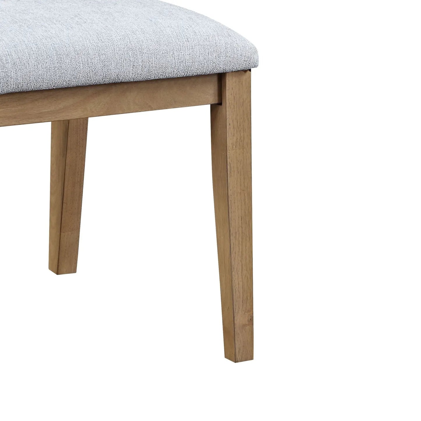 Delphine 19in dining chair set of 2 in gray fabric with wooden legs on Tampa Home & Garden Store