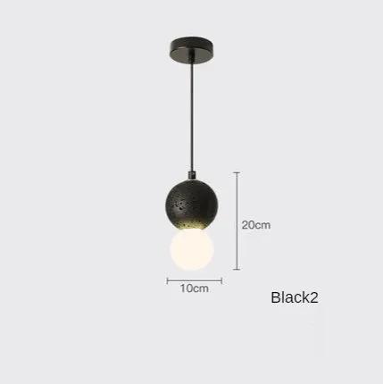 Nordic Cement Terrazzo Pendant Chandelier for Bar by Decorbites with black top and white globe on Tampa Home & Garden Store