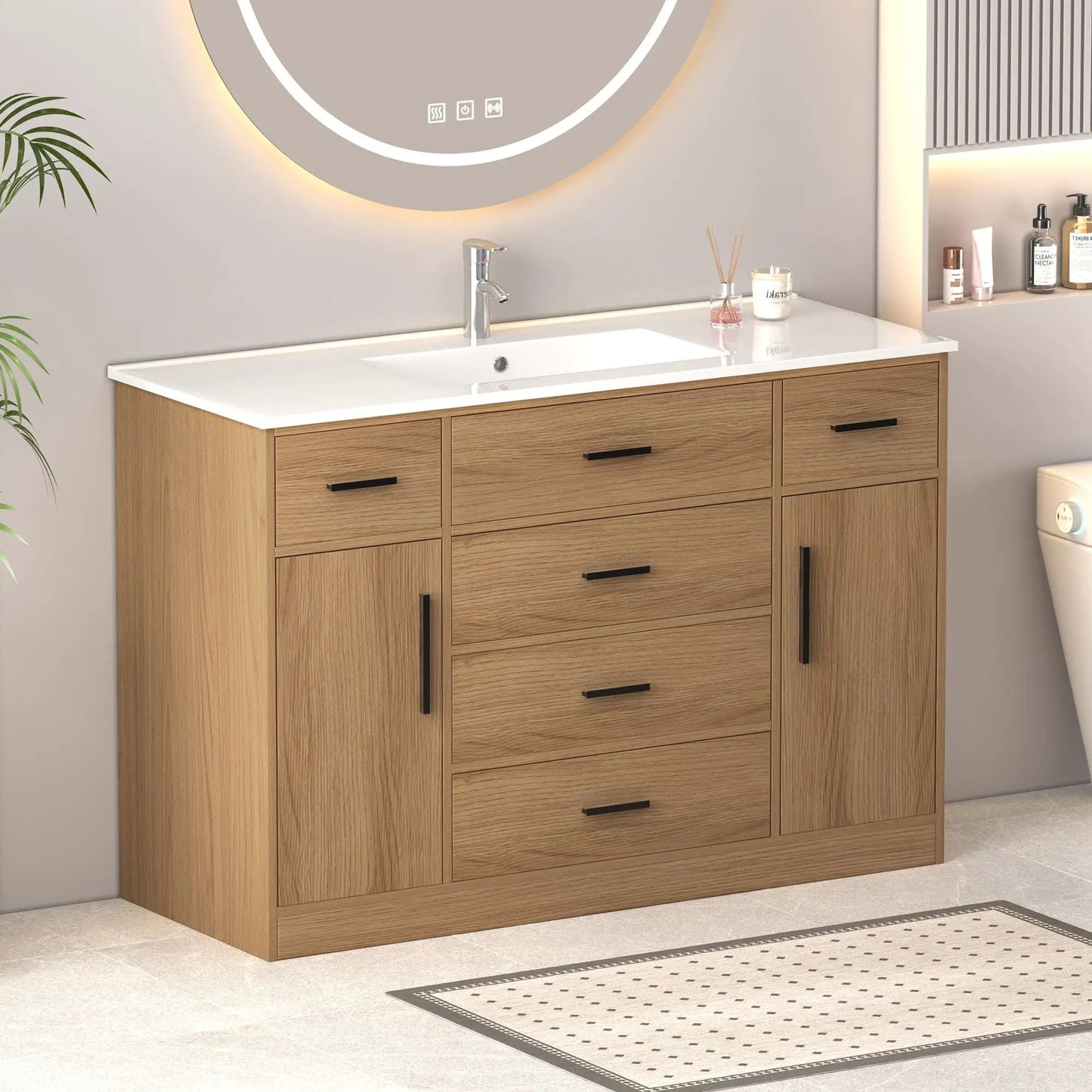 Bathroom Vanity with Ample Storage and Soft Doors