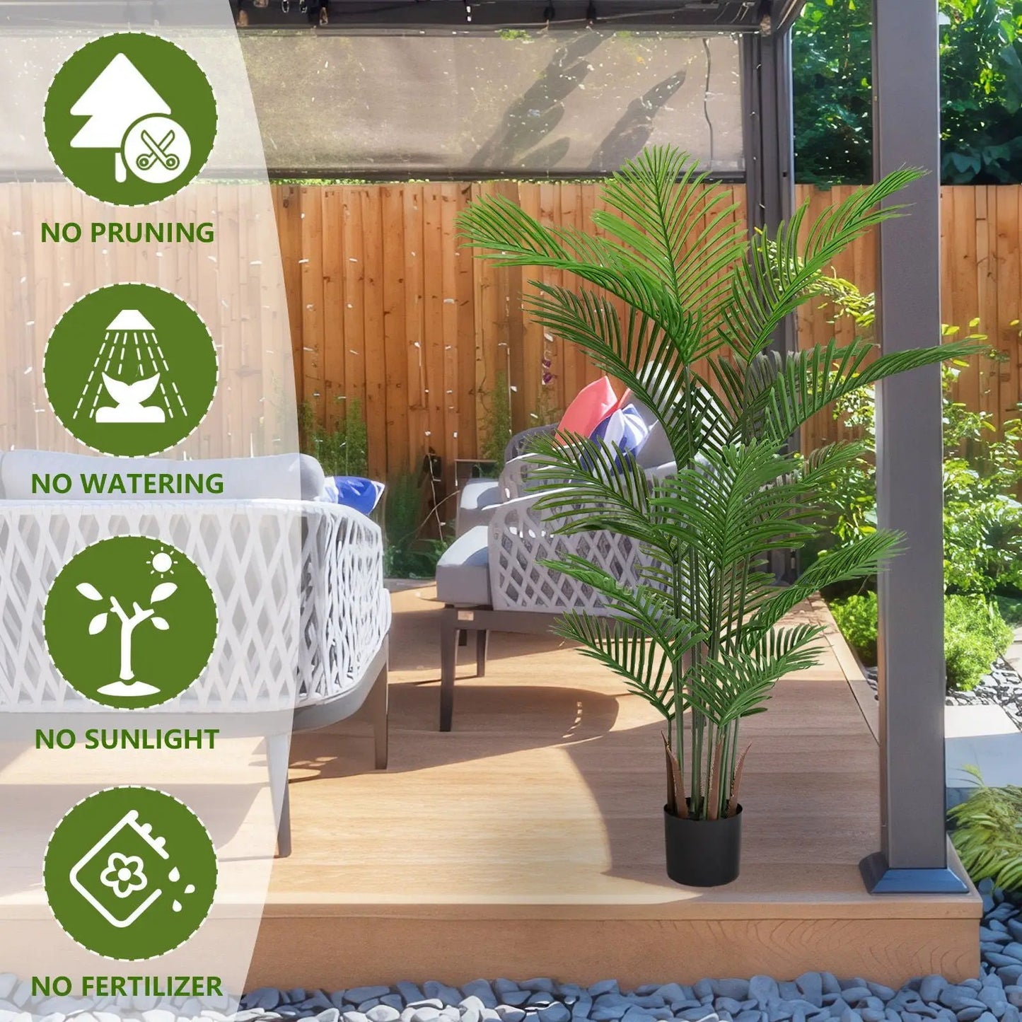 Plastic Flower Boxes with Leaves Outdoor Decor