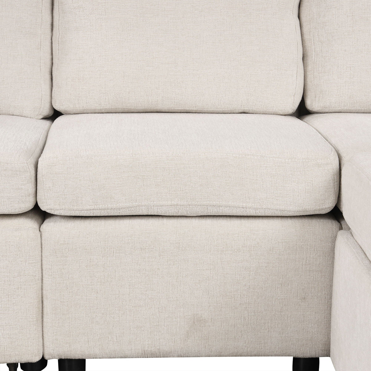 Beige sleeper chair cushions in textured fabric by HouseOfZazla on Tampa Home & Garden Store