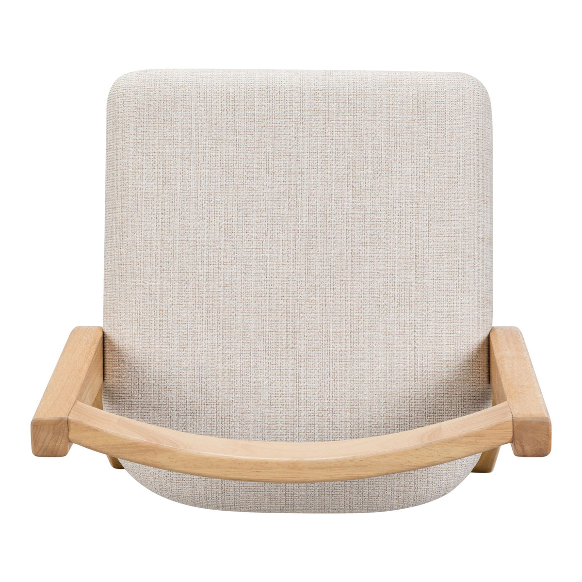 Jasper indoor barstool beige fabric upholstery with natural rubberwood frame by HouseOfZazla on Tampa Home & Garden Store