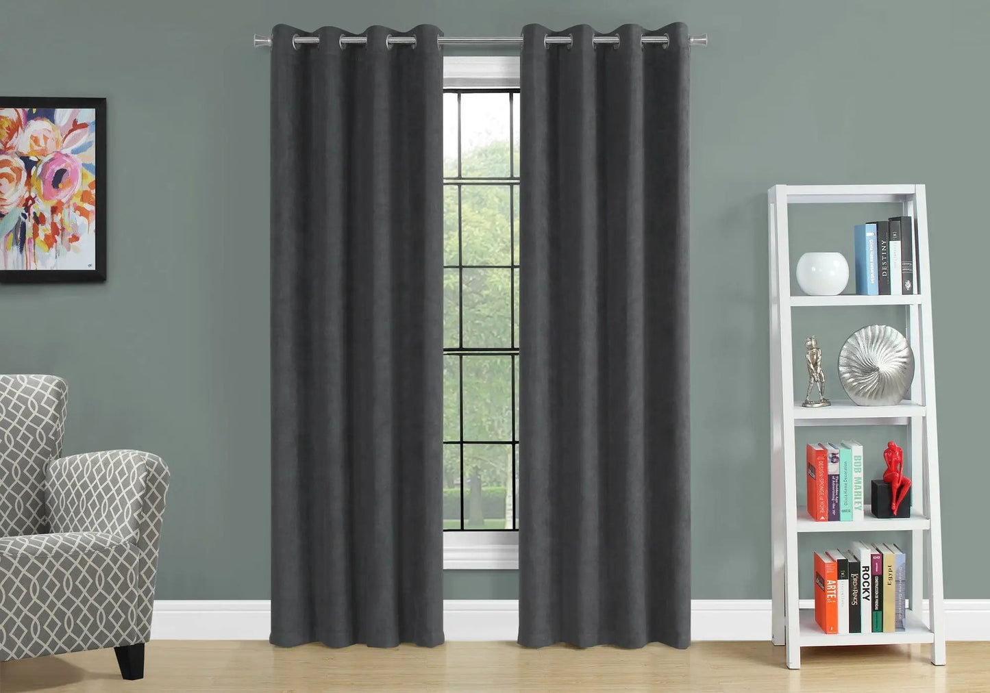2 Piece Curtain Panel Set Room Darkening Grommet