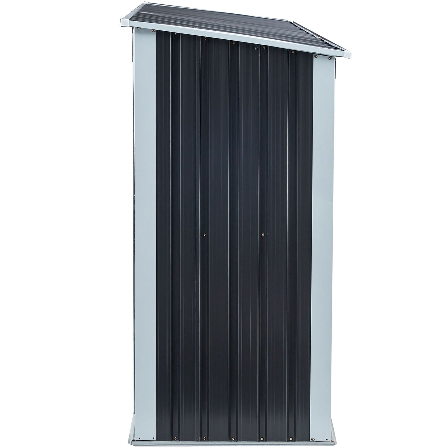 Firewood rack with roof, gray galvanized steel log storage stand for outdoor use on Tampa Home & Garden Store