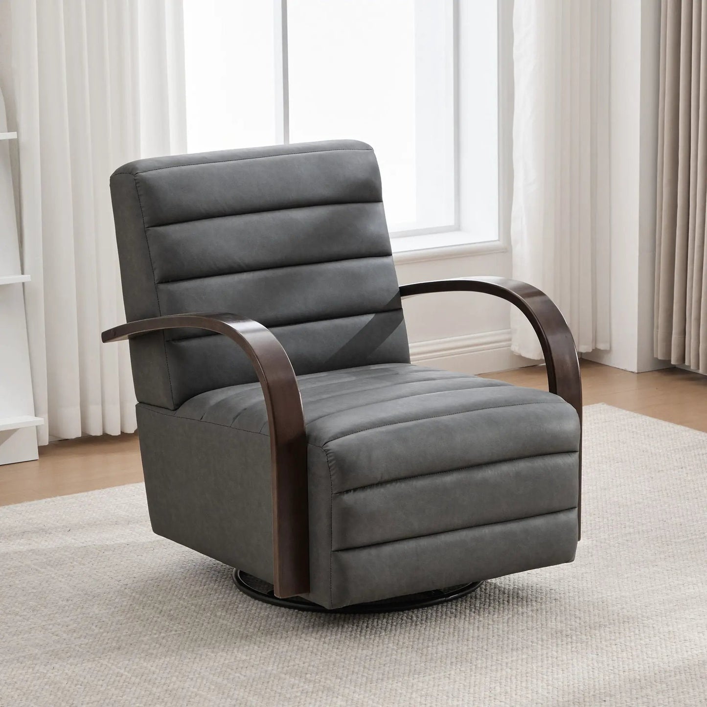 360 Degree Swivel Accent Chair Armrests Comfy