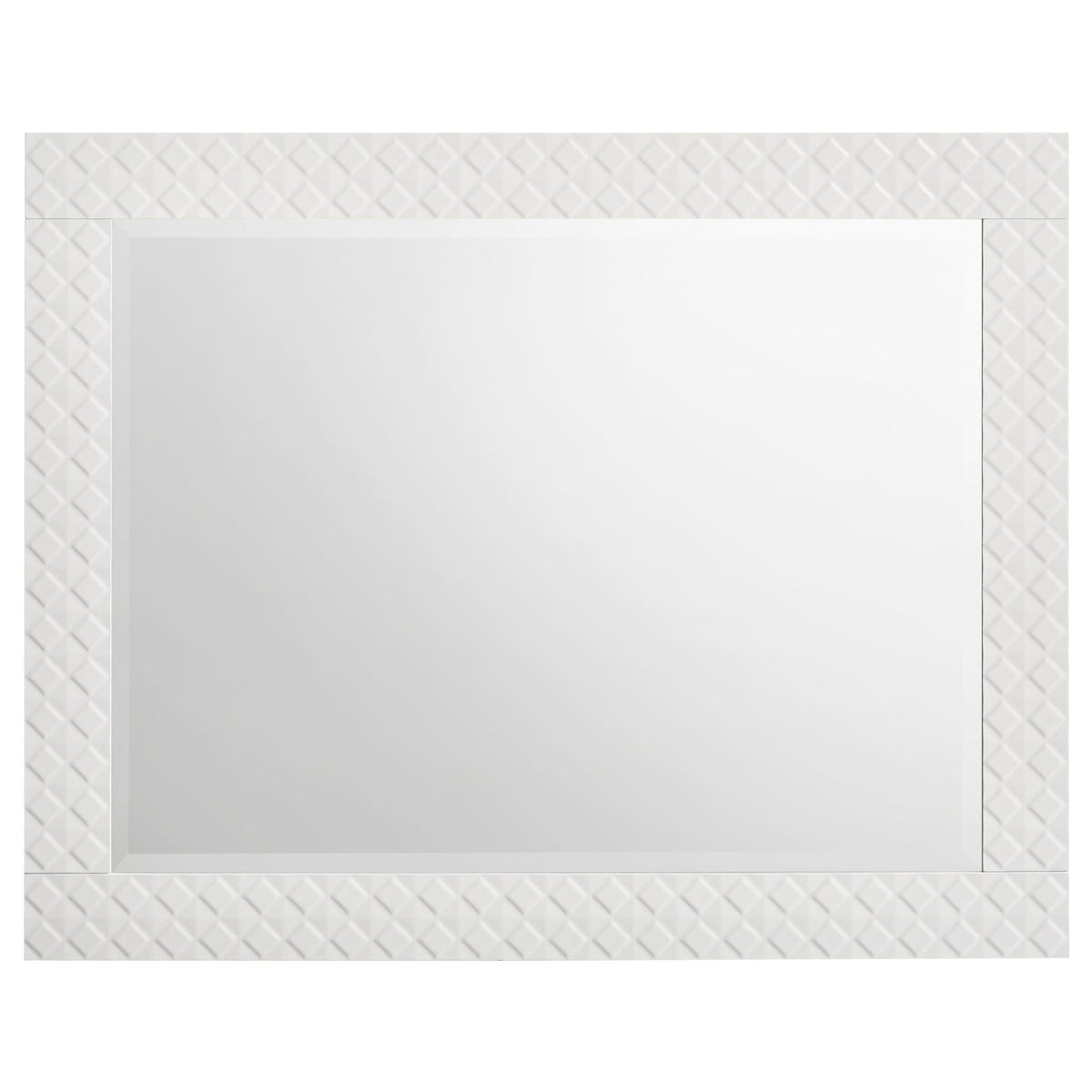 HouseOfZazla Pierce 4 Piece Bedroom Set With LED Lighting white diamond-textured frame on Tampa Home & Garden Store