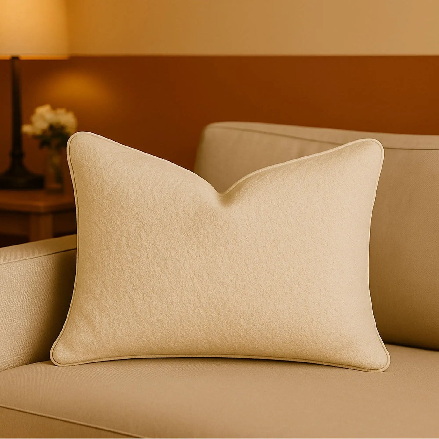 Homey Cozy textured ivory throw pillow by Unique Piece Furniture on Tampa Home & Garden Store