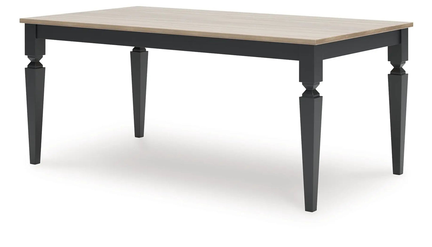 Brenkerton dining table grayish brown top with black legs, Unique Piece Furniture on Tampa Home & Garden Store