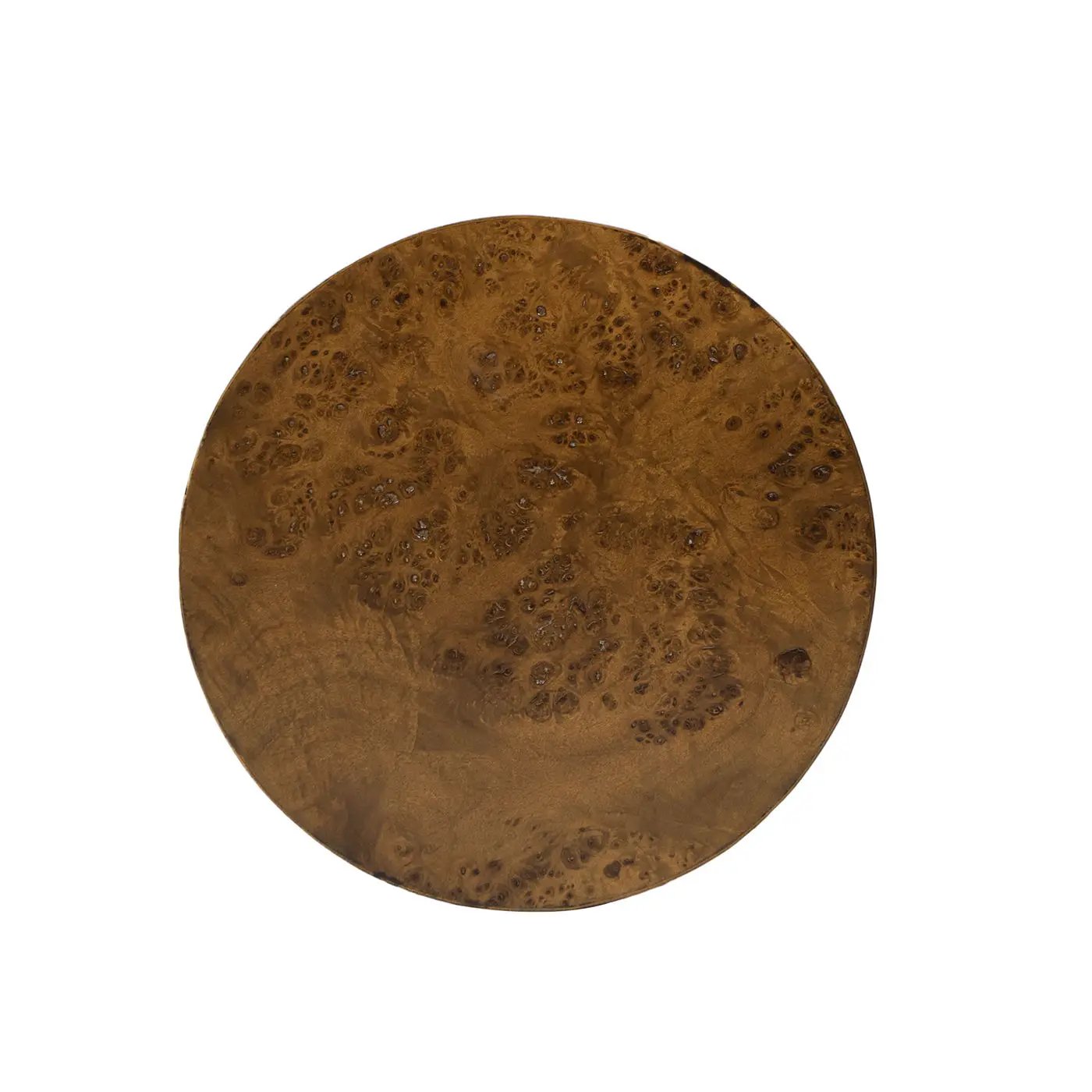 Nebula Accent Pillar Side Table round burl wood top warm brown by Unique Piece Furniture on Tampa Home & Garden Store