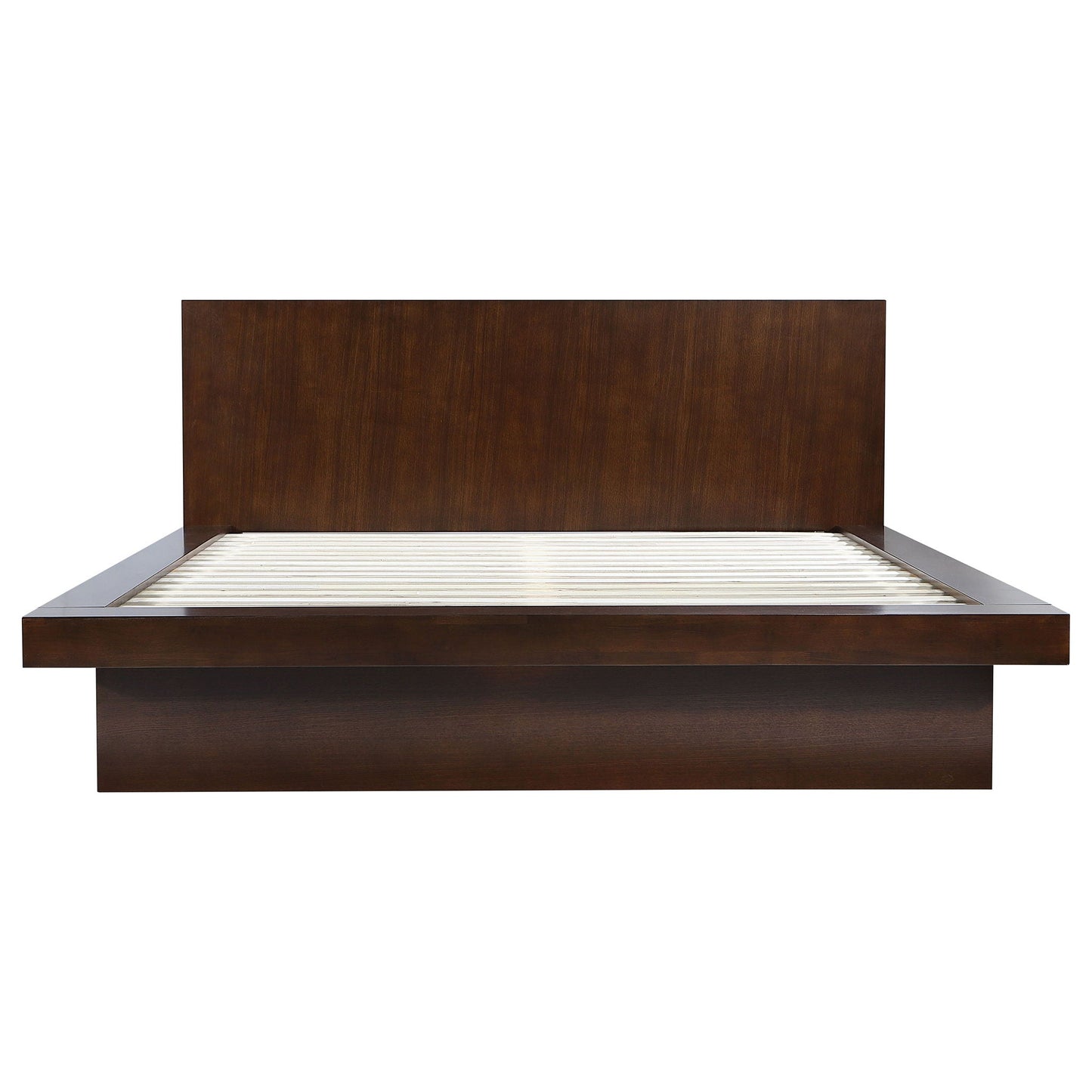 Tokyo LED Panel Bed with Structured Headboard in dark wood finish by HouseOfZazla on Tampa Home & Garden Store