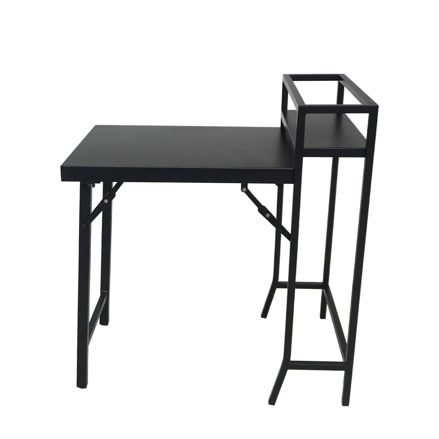 Black Folding Patio Bistro Set and Sling Chairs