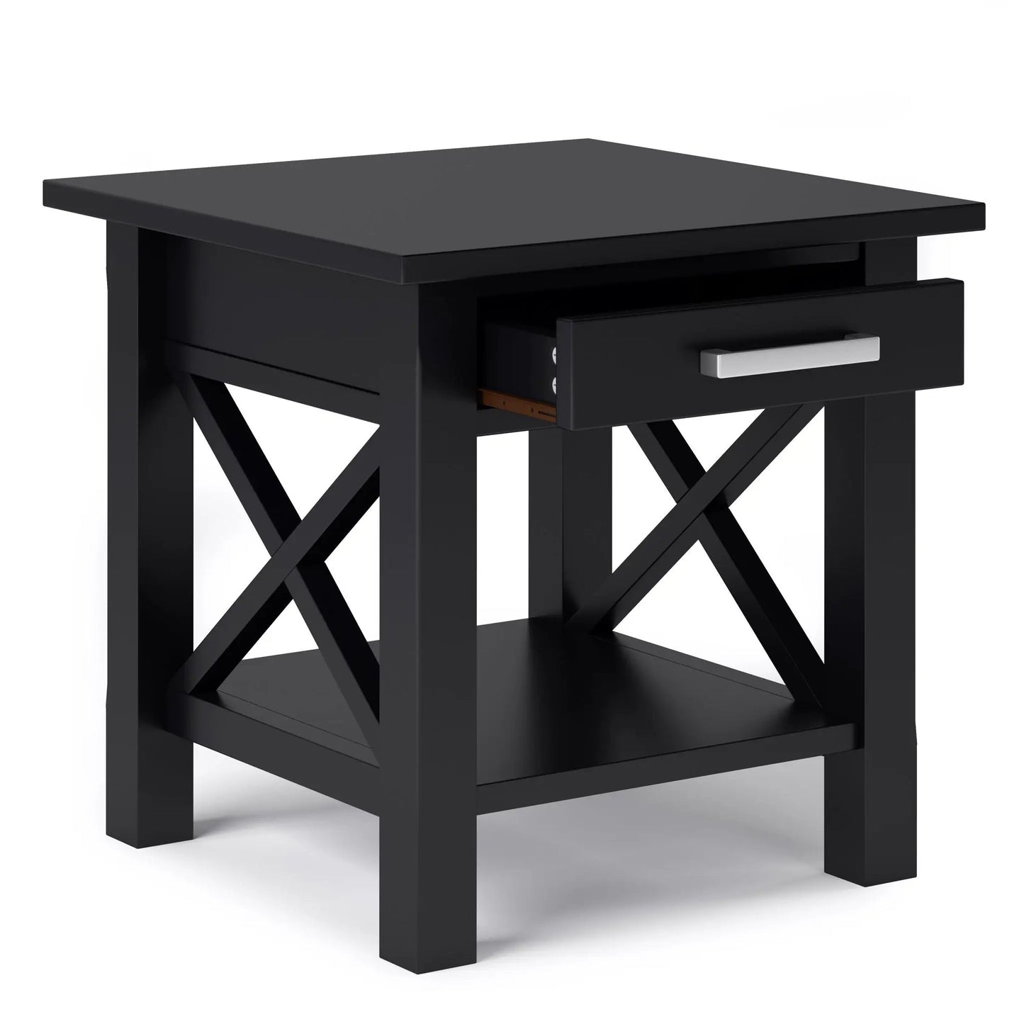 Kitchener black-finish console table with X-brace legs by Unique Piece Furniture on Tampa Home & Garden Store