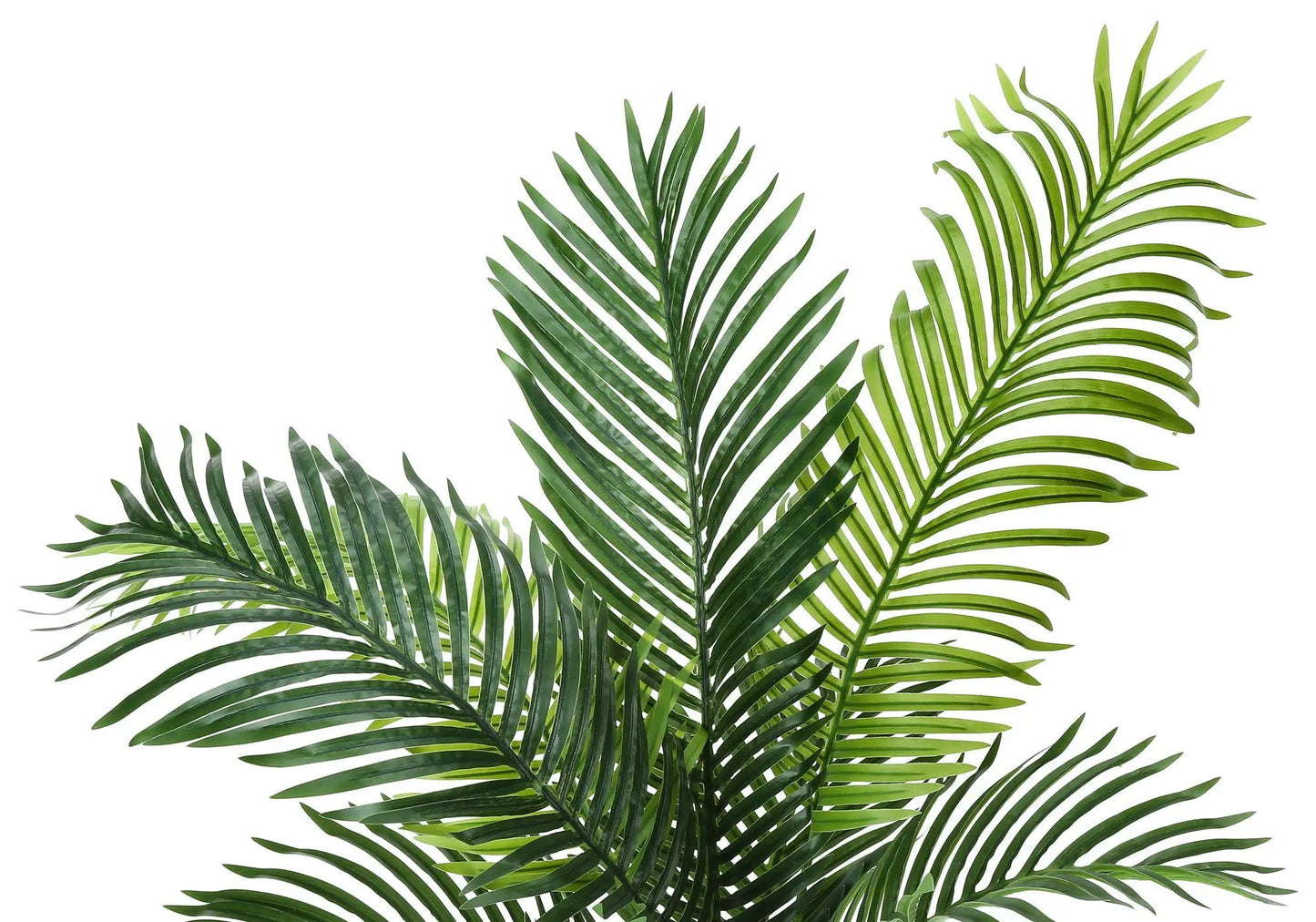 Artificial palm plant with dark and light green fronds, 47in tall indoor greenery on Tampa Home & Garden Store