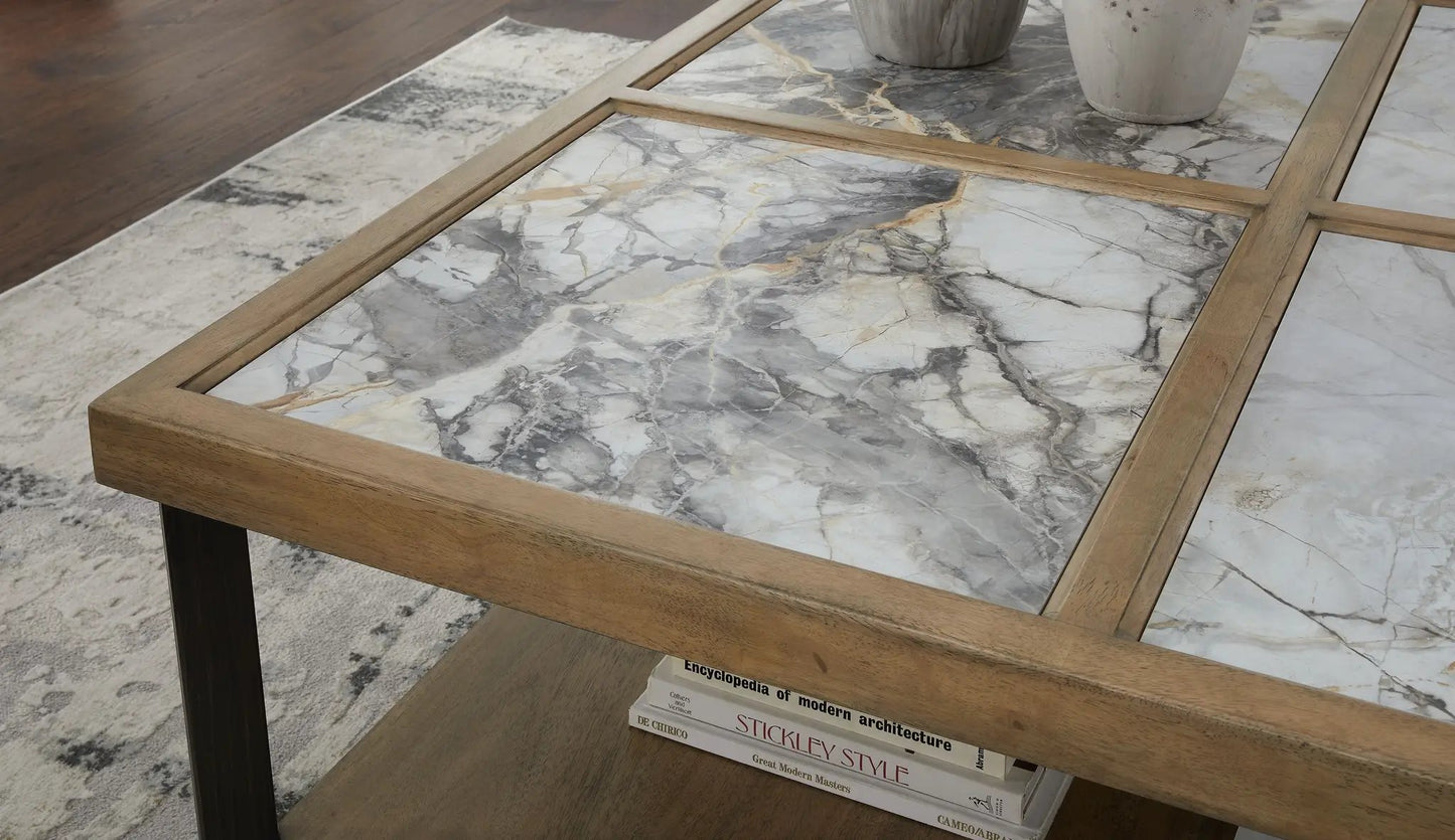 Montia Square Cocktail Table with Sintered Stone