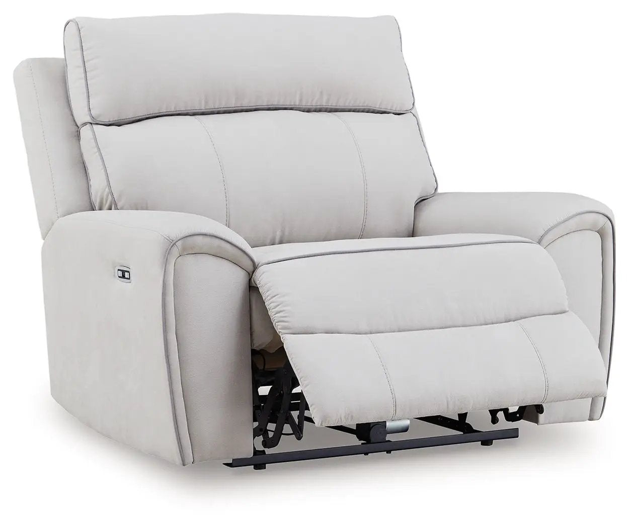 Social Pointe power recliner with adjustable headrest in pearl ash by Unique Piece Furniture on Tampa Home & Garden Store