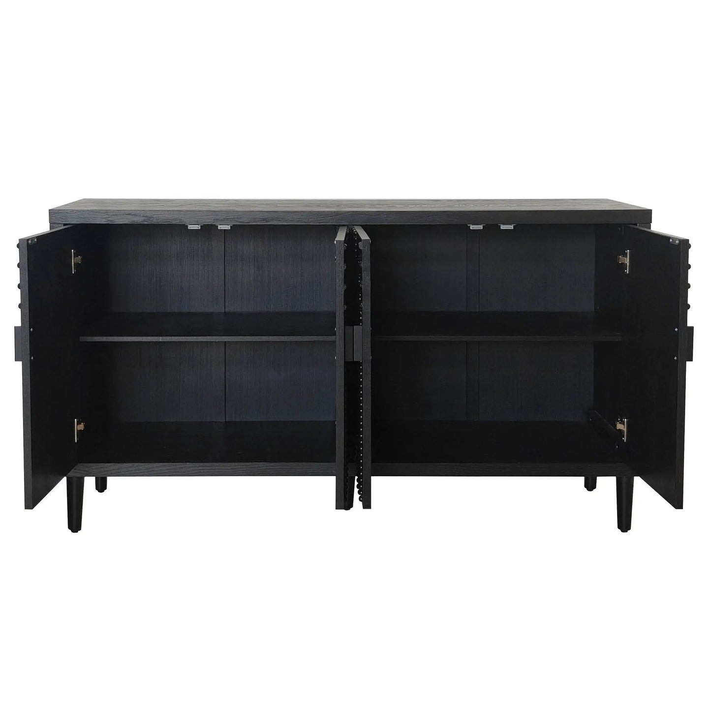 Modern black sideboard cabinet with nailhead accents, storage by Unique Piece Furniture on Tampa Home & Garden Store