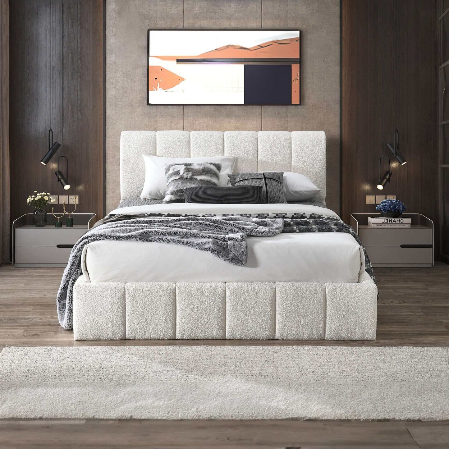 Elegant Design Platform Bed With Storage
