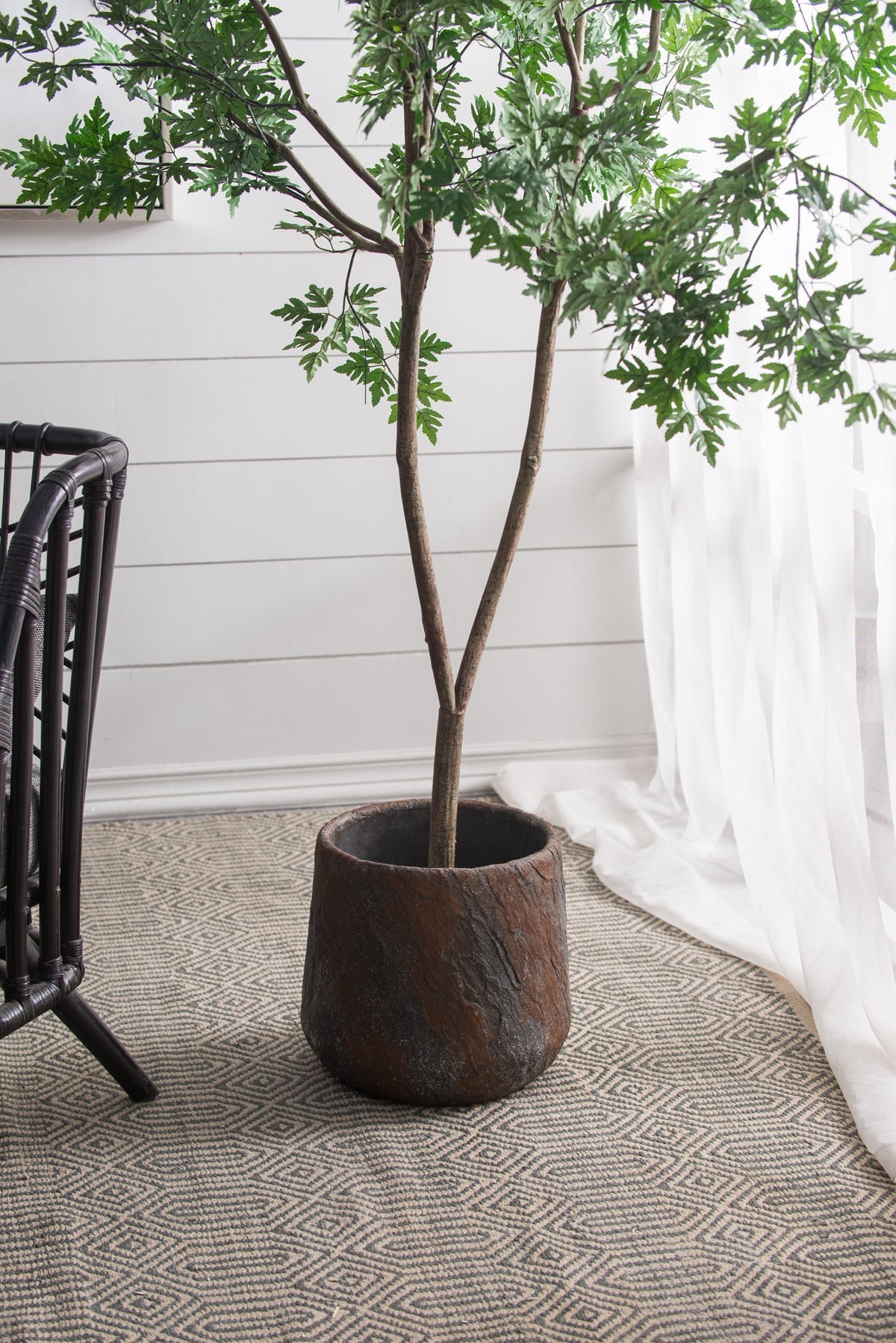 Small cement planter with brown textured finish for indoor/outdoor garden decor HouseOfZazla on Tampa Home & Garden Store