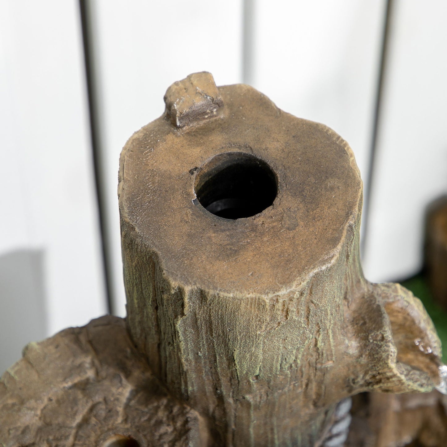 Outdoor Birdhouse and Fountain with Lights