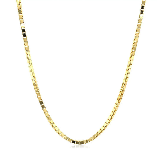 1.6mm 14K yellow gold classic box chain necklace by Bids.com on Tampa Home & Garden Store