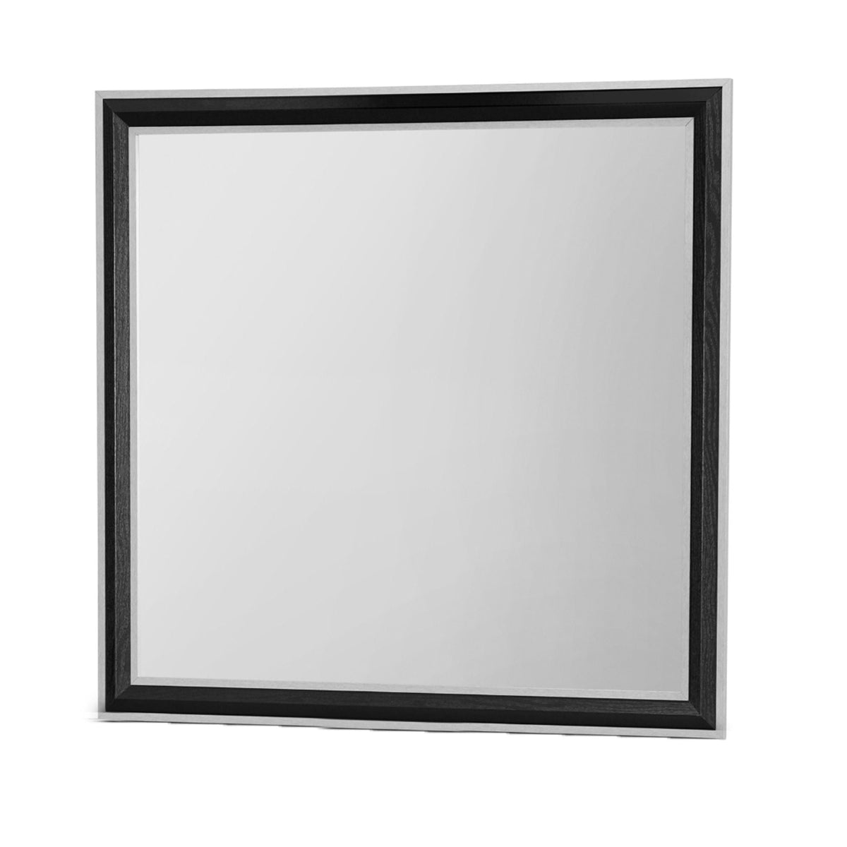 Gray and black wall mirror with solid wood frame Adelaide by HouseOfZazla on Tampa Home & Garden Store
