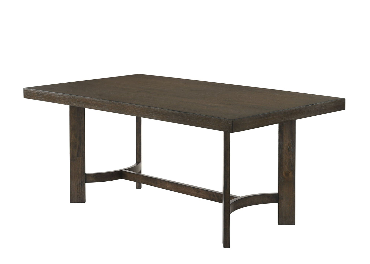 Farren Weathered Oak Dining Table dark brown wood with straight legs by HouseOfZazla on Tampa Home & Garden Store
