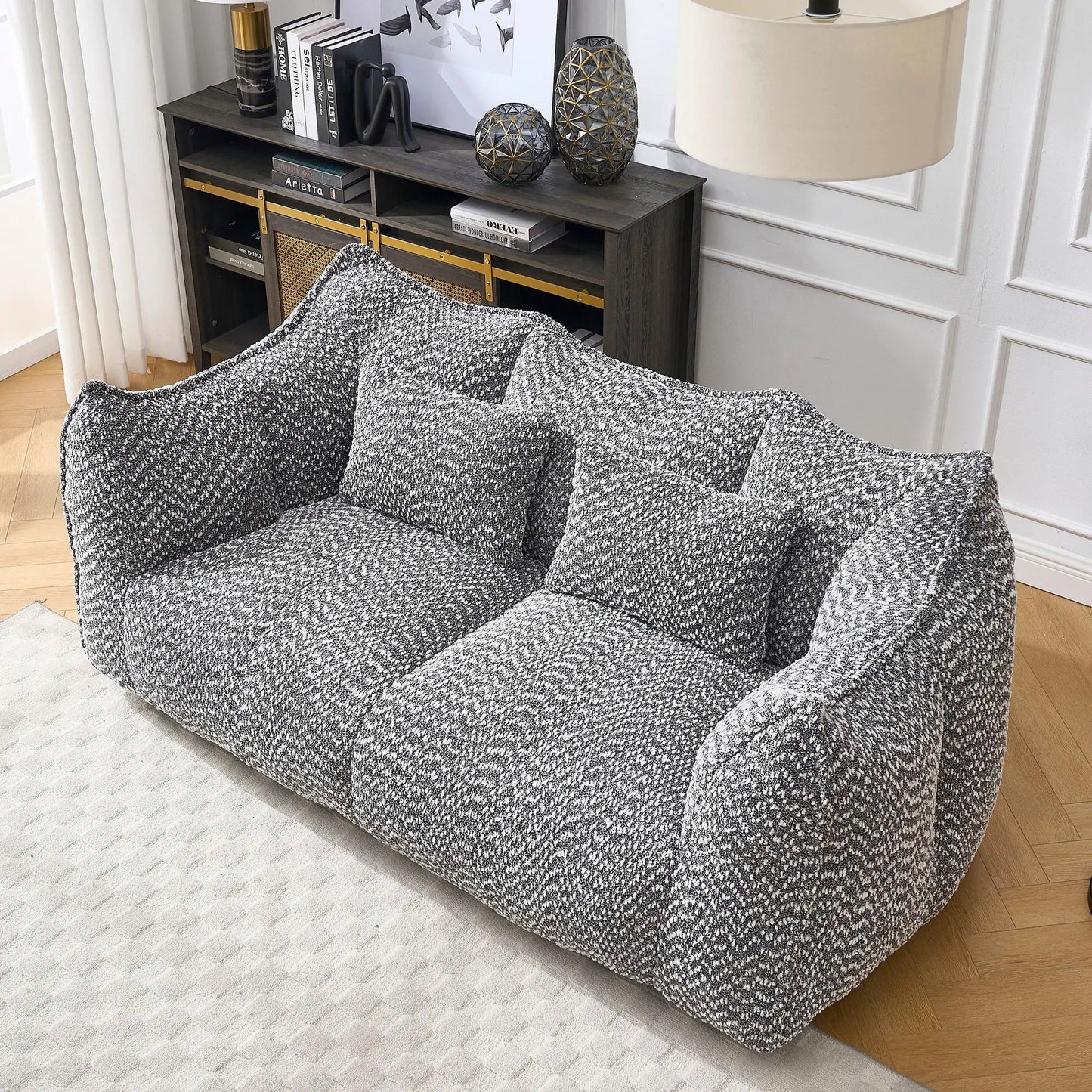 Comfortable Dual Beanbag Chair and Foam Core