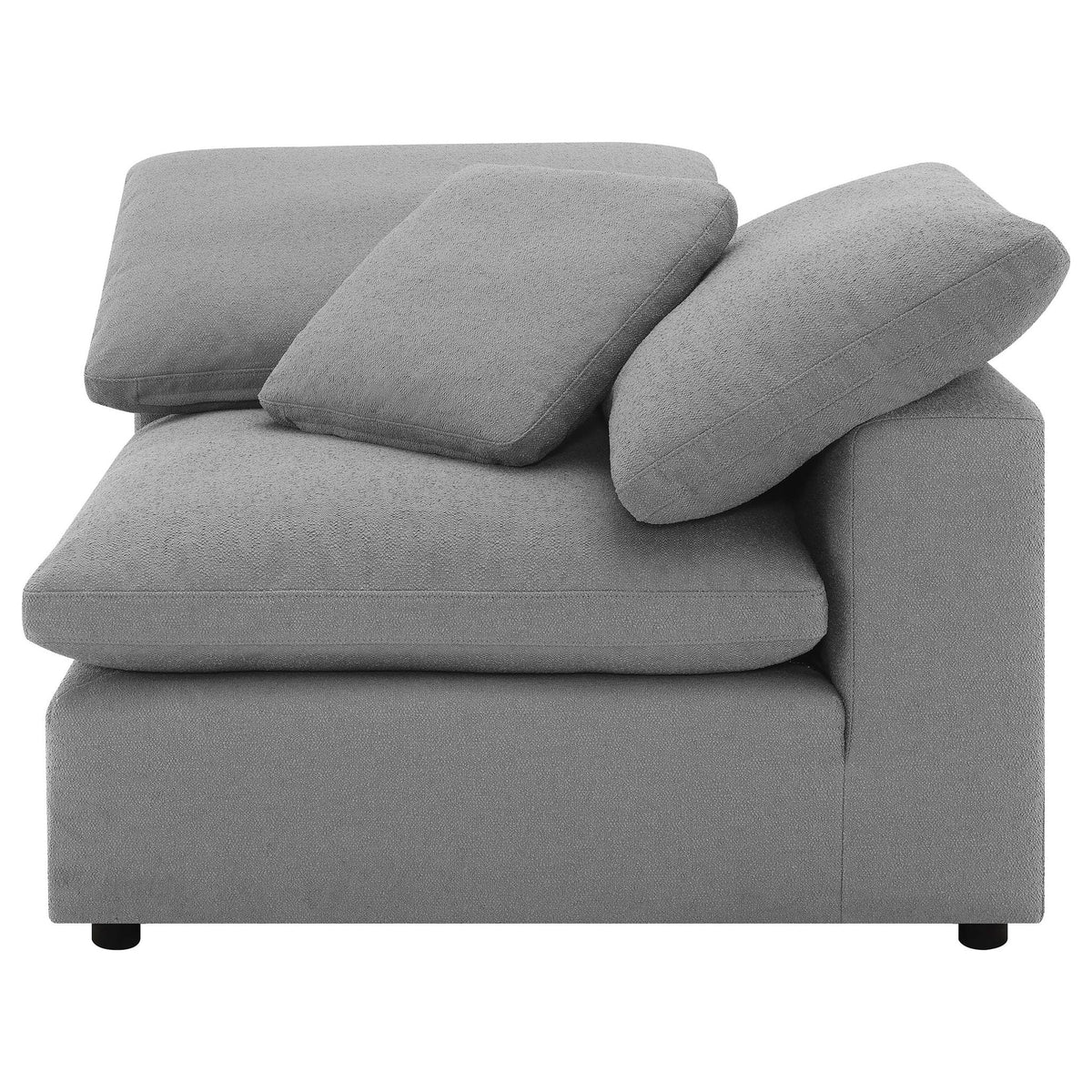 Segoura 5-Piece Upholstered Modular Sectional gray fabric cushions on Tampa Home & Garden Store