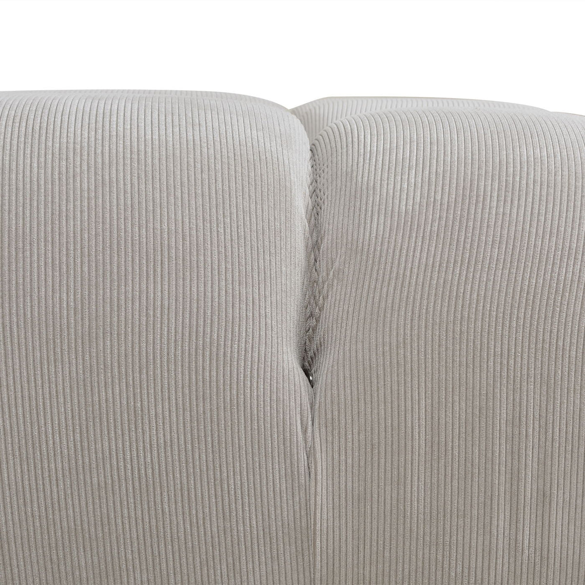 Bubble modular modern cocktail ottomans by HouseOfZazla in beige ribbed fabric pair on Tampa Home & Garden Store