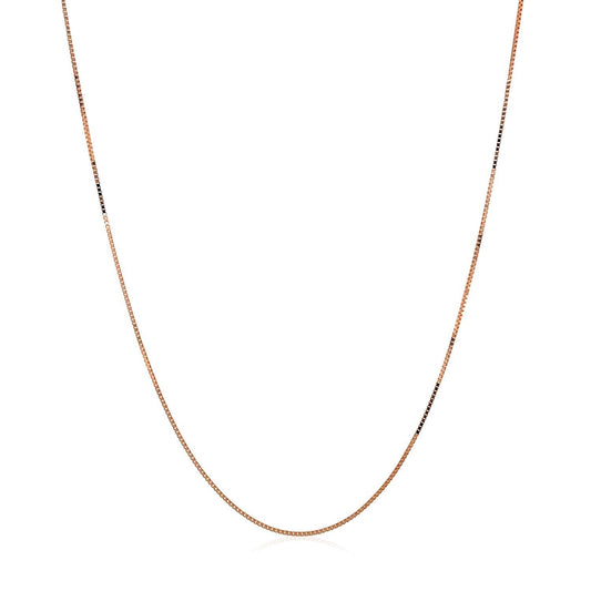 Necklace 10k Rose Gold Classic Box Chain 0.45 mm, delicate rose gold box-link chain by Bids.com on Tampa Home & Garden Store