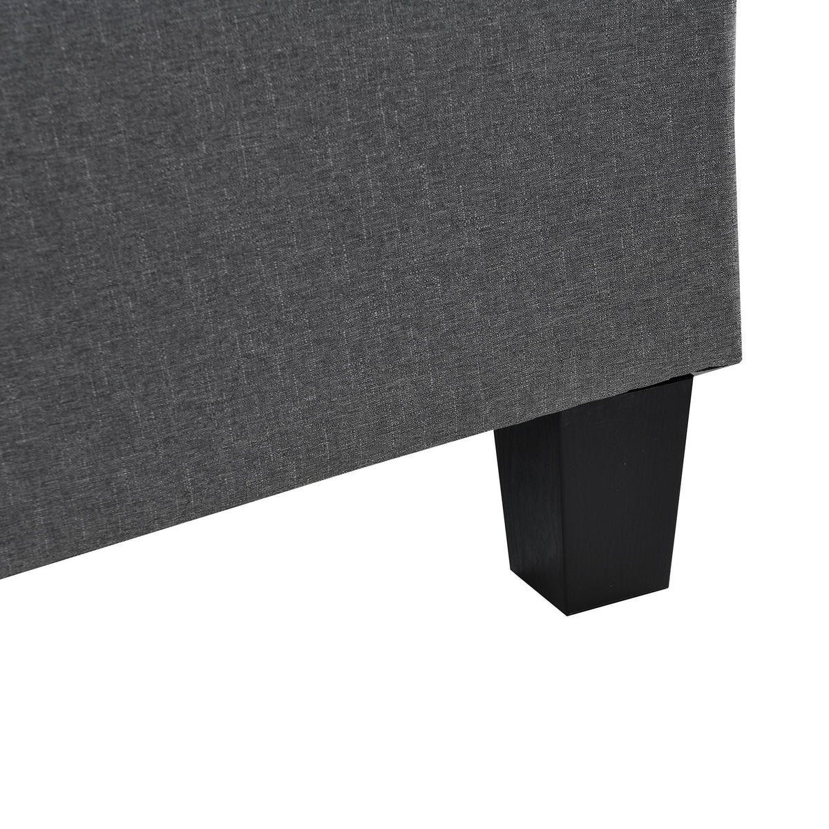 Modern sectional sofa set with L-shaped chaise, gray fabric and black legs on Tampa Home & Garden Store