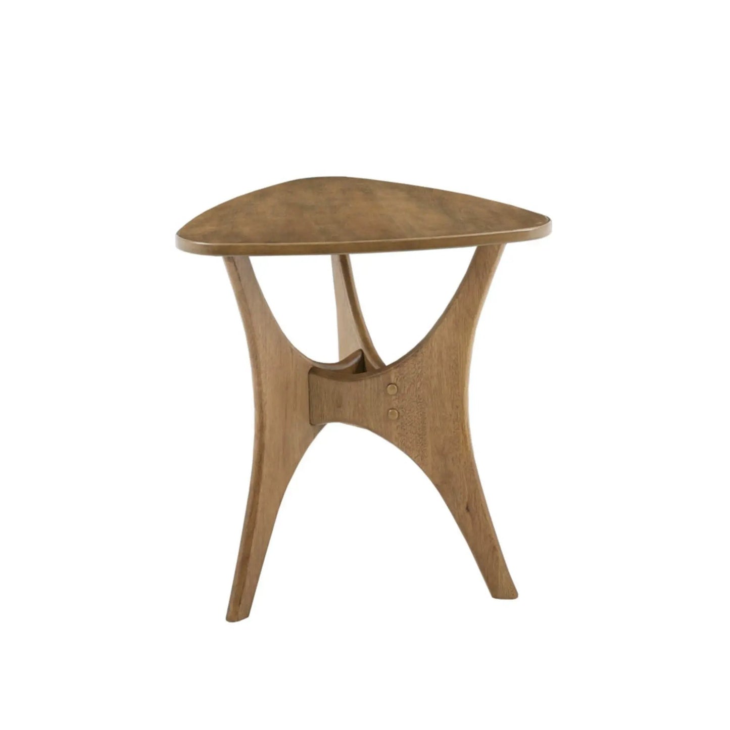 Triangle Table with Unique Design, natural wood finish and curved legs by Unique Piece Furniture on Tampa Home & Garden Store