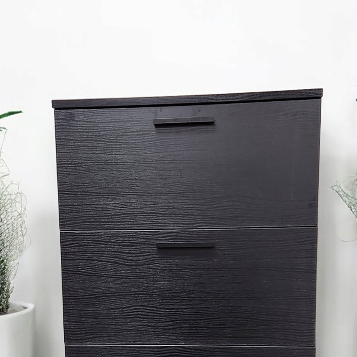 Oliver Farmhouse Jumbo Chest with 4 drawers in black wood finish on Tampa Home & Garden Store