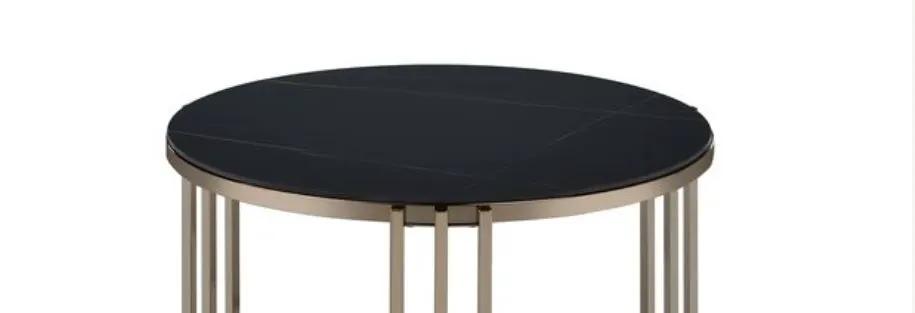 Abisha Sintered Stone Round Table and Frame