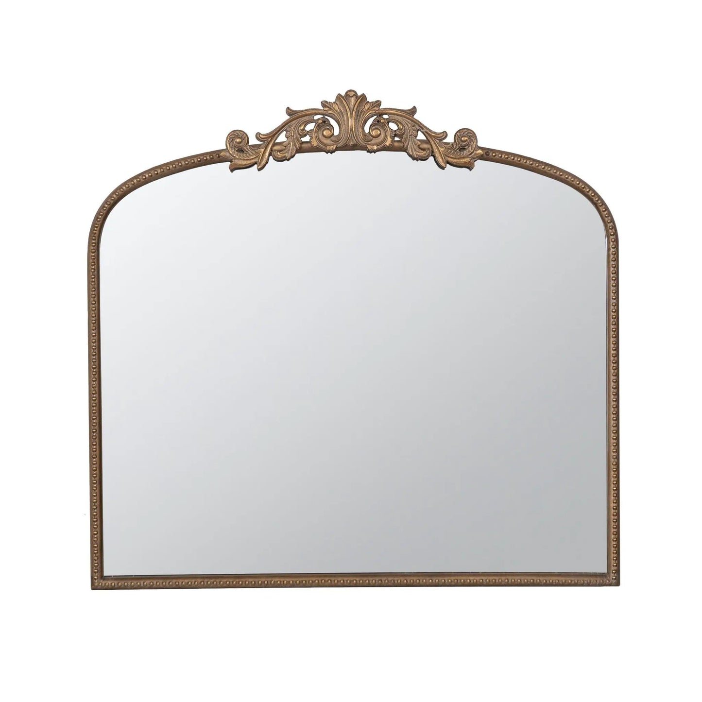 Arch Mirror with Baroque-inspired antique-gold crest, mirror by Unique Piece Furniture on Tampa Home & Garden Store