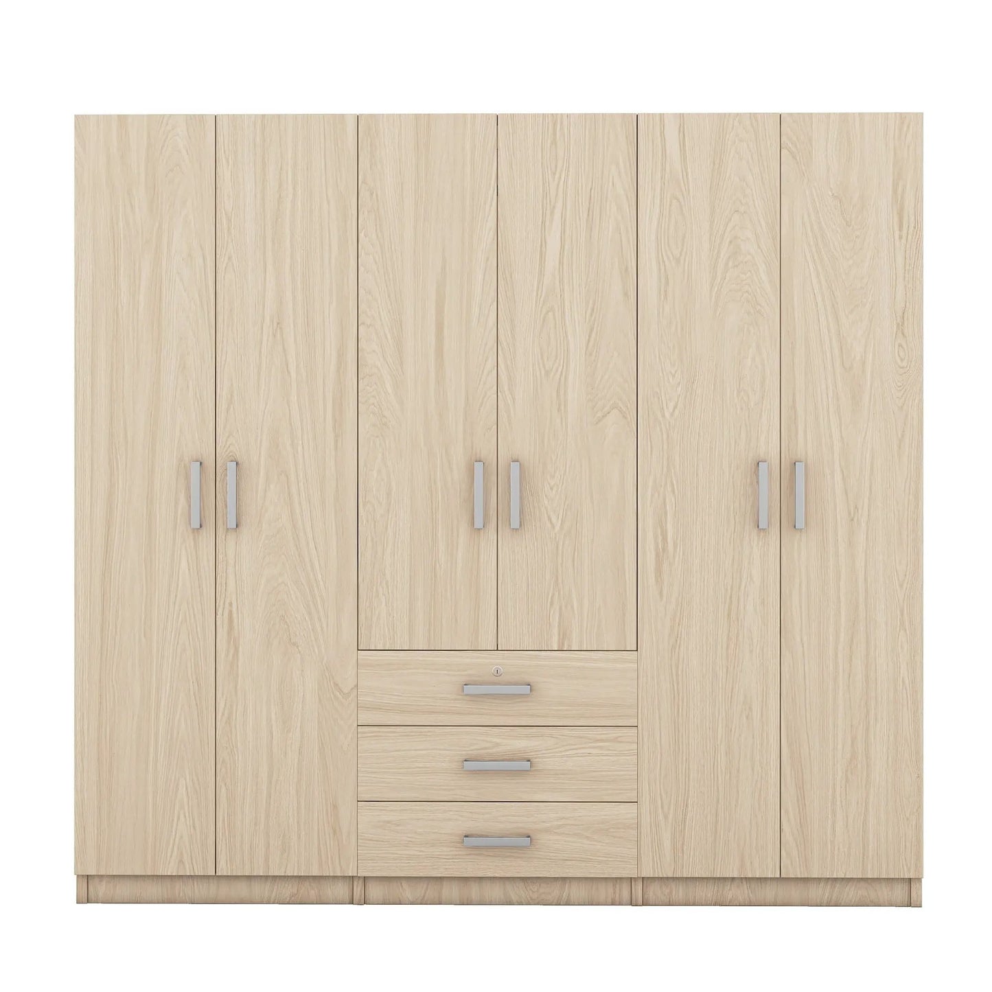 6 Doors Wardrobe Storage for Bedroom with Drawers