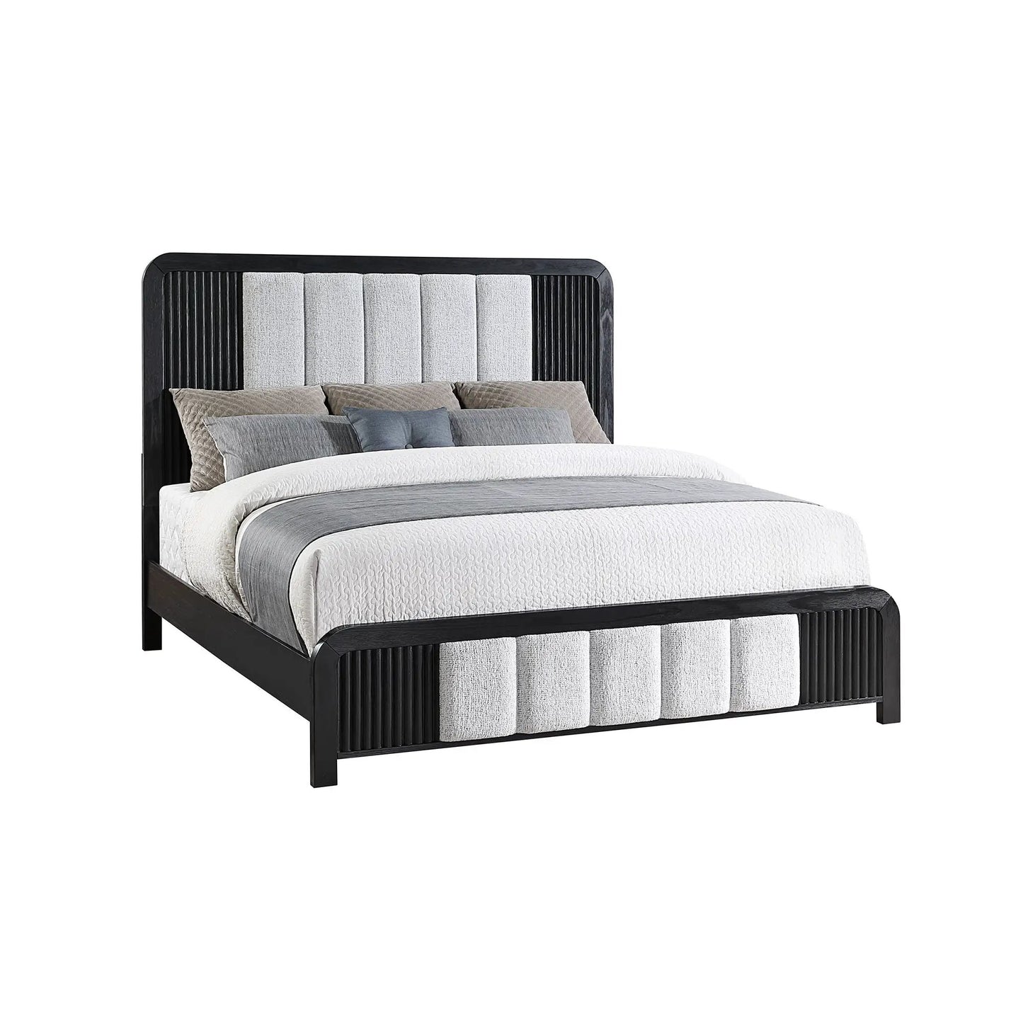 Beverly Bed With Fluted Detailing and Low Profile
