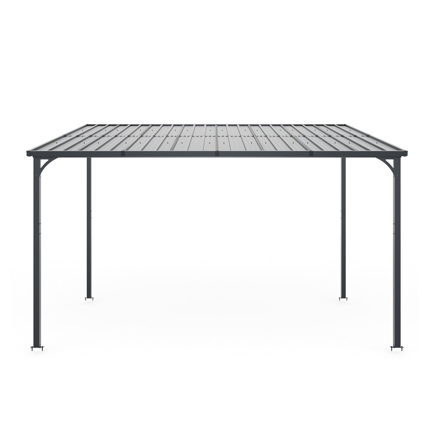 Outdoor 12X8 Galvanized Steel Pergola and Canopy