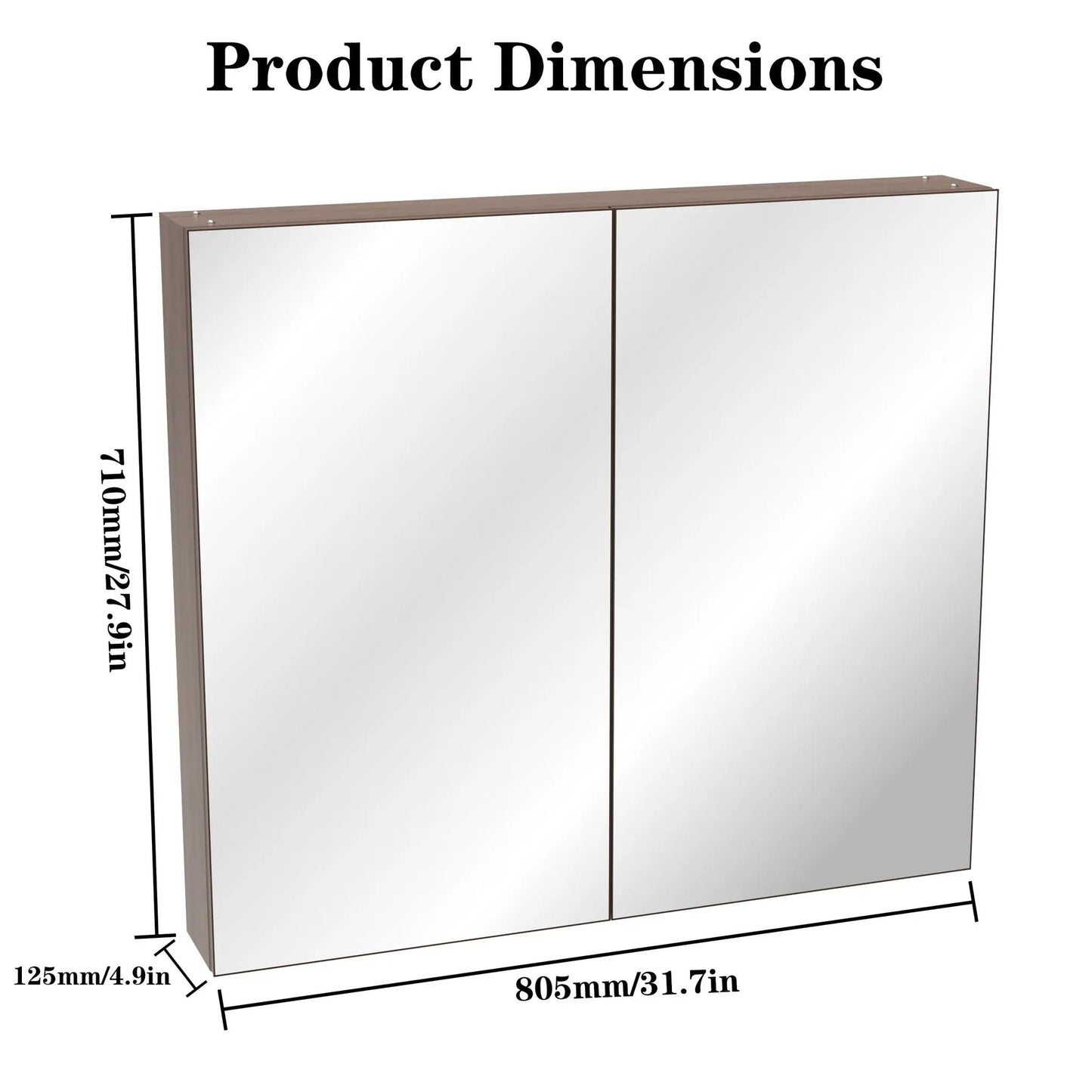 Medicine Cabinet Wall Mounted Mirror with Storage