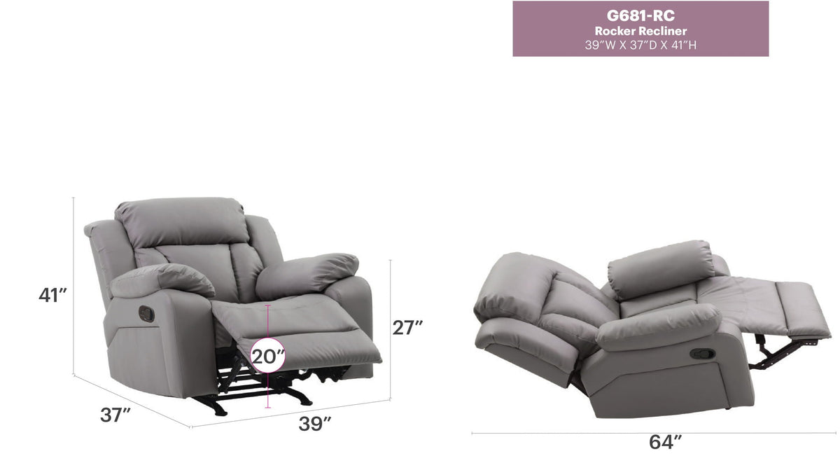 Comfortable Rocking Motion Recliner and Footrest