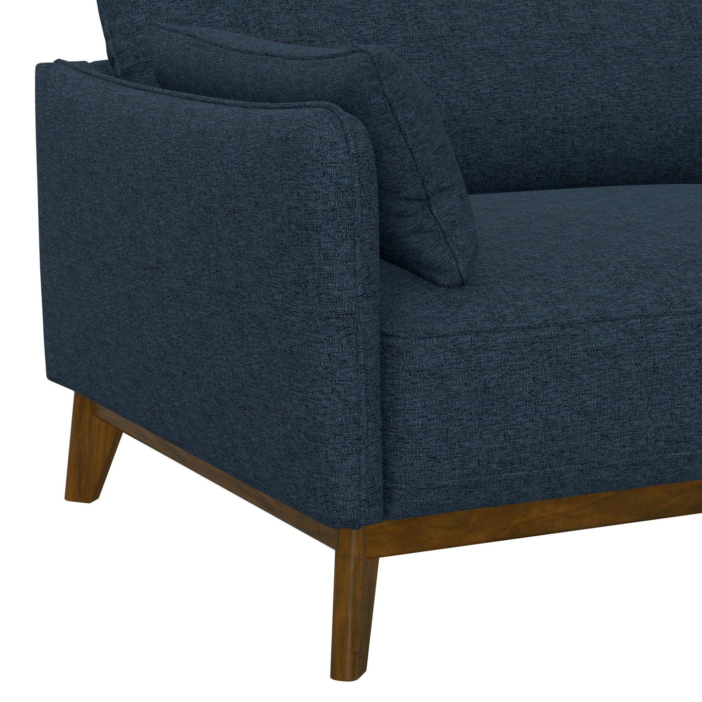 Wide Blue And Supportive Mid Century Sofa