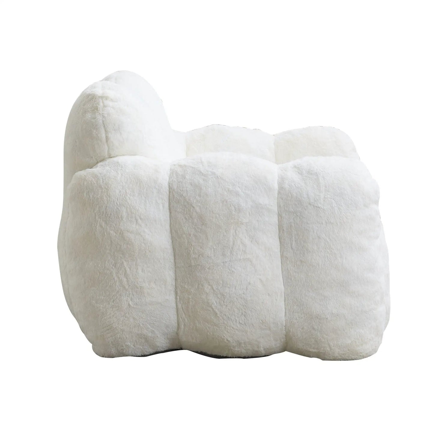 Lotus Style Compression Sofa Bean Bag by Unique Piece Furniture, white plush cover on Tampa Home & Garden Store