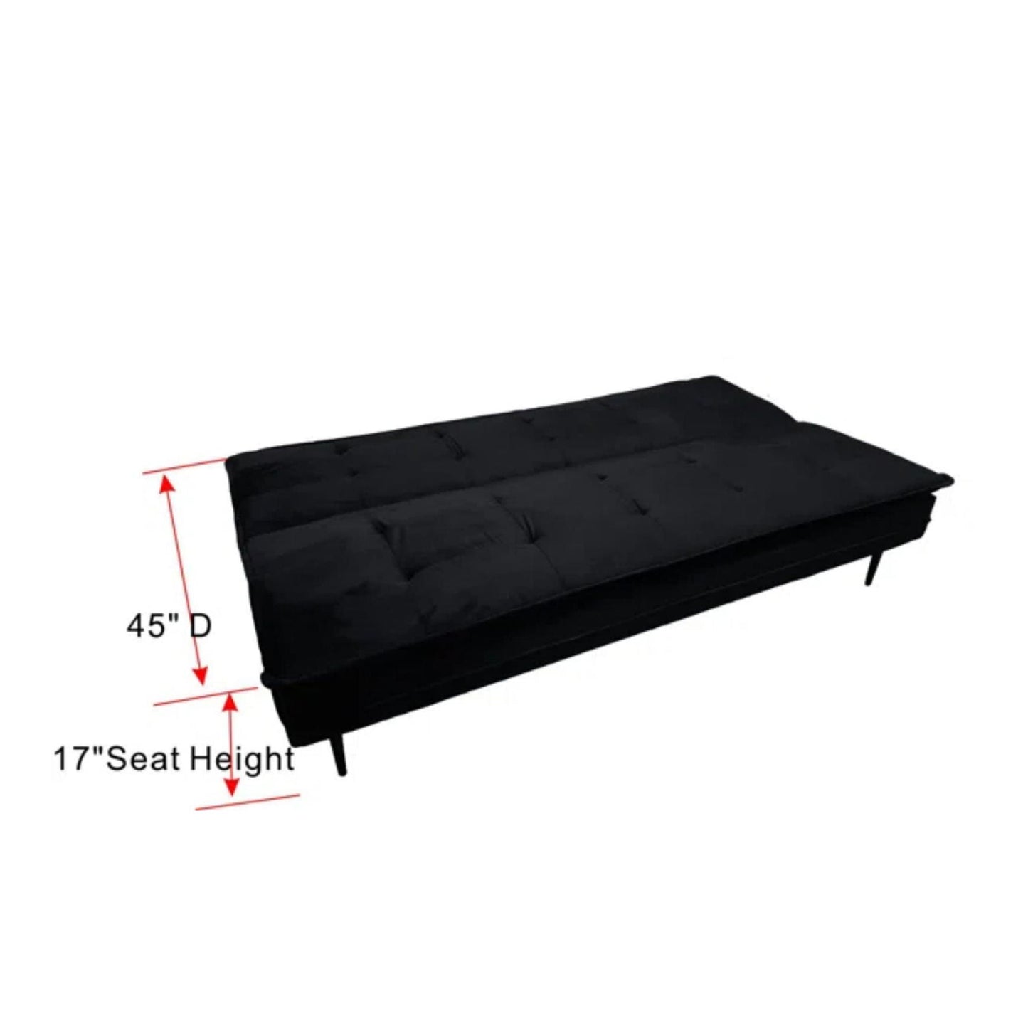 Gyuri Velvet Sofa and Black Upholstered Bed