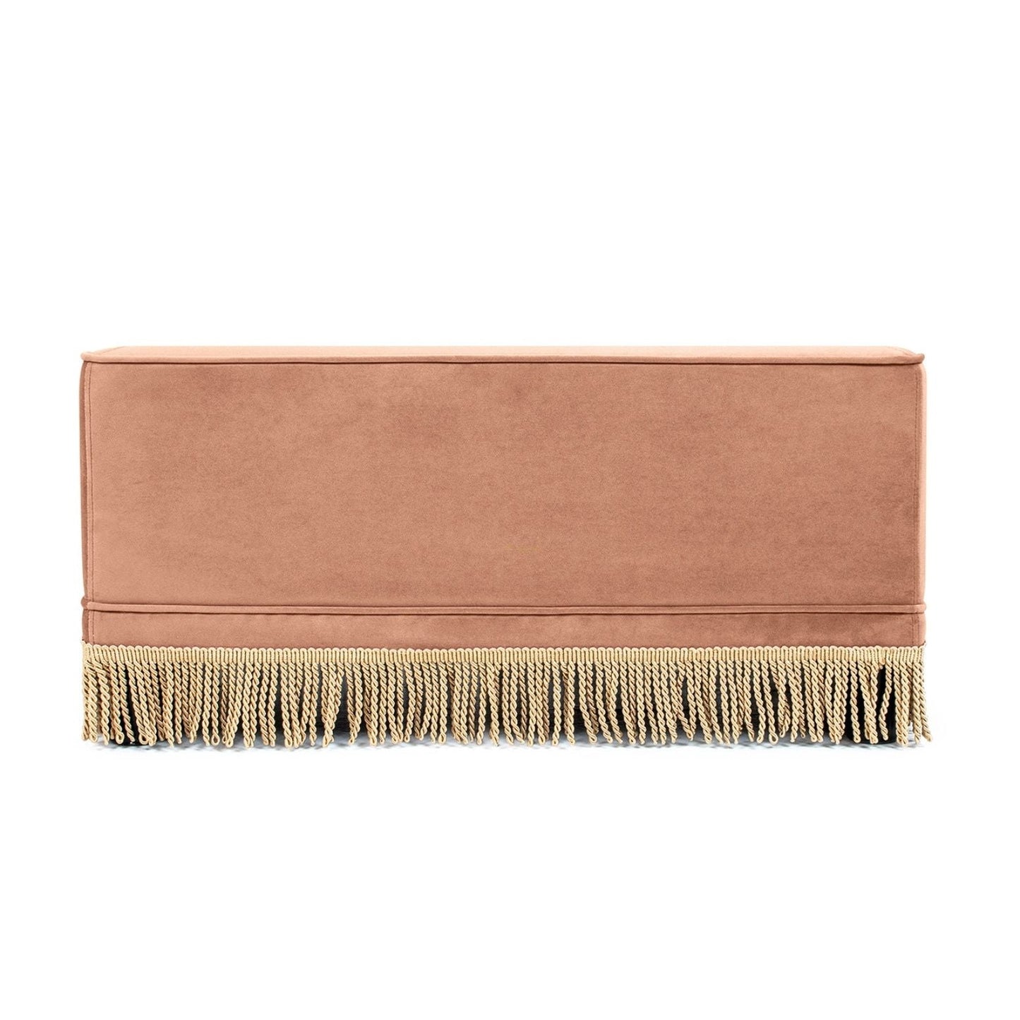 Duchess Pet Bed Sofa in blush pink faux suede with fringe trim by HouseOfZazla on Tampa Home & Garden Store